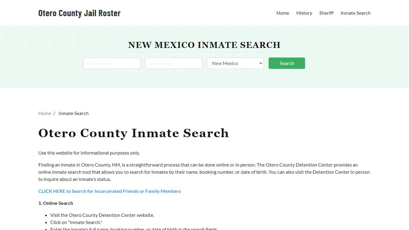 Otero County, NM Detainee Lookup
