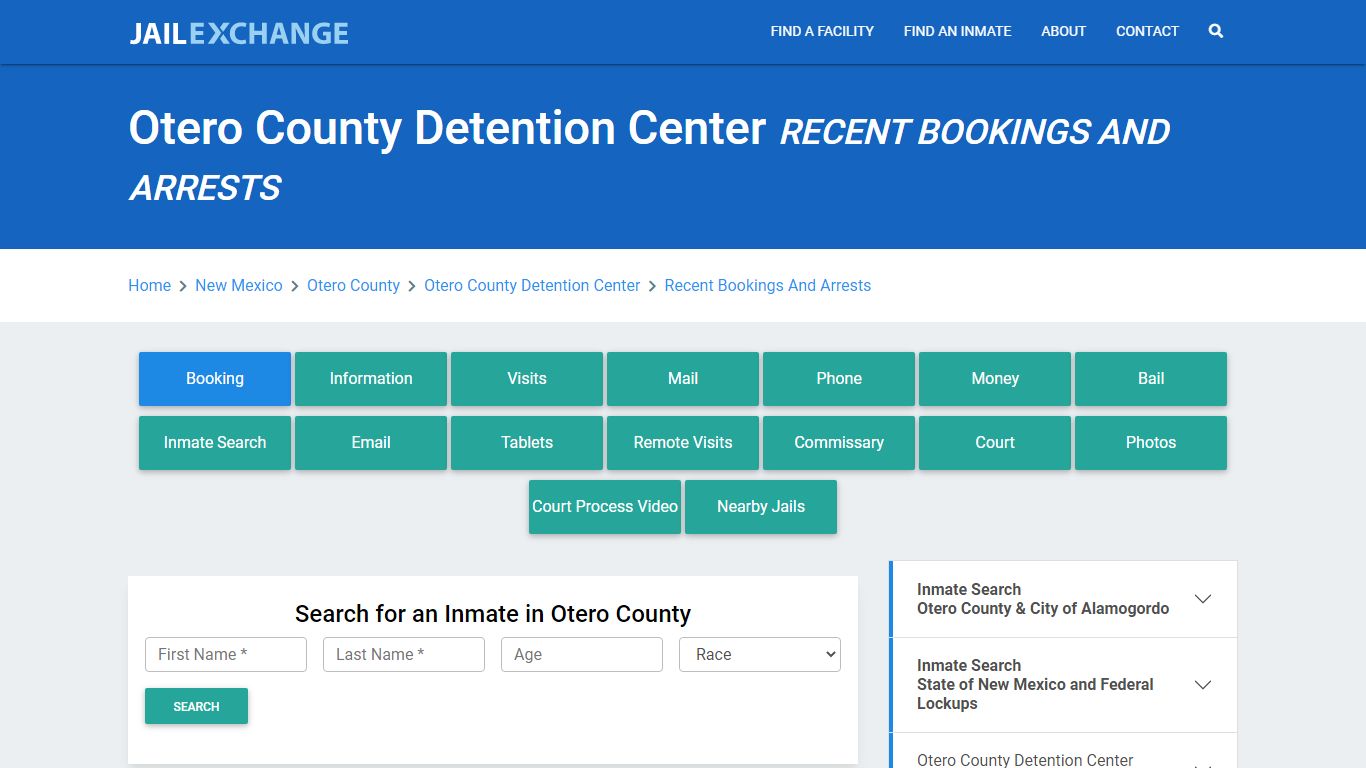 Otero County Detention Center Recent Bookings And Arrests - Jail Exchange
