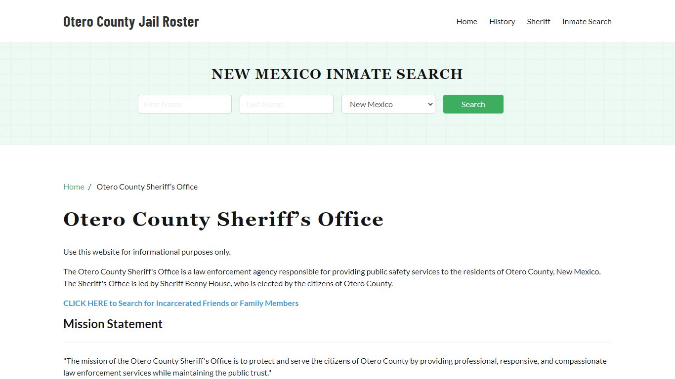 Otero County Sheriff Office, NM, Arrest Warrants Search